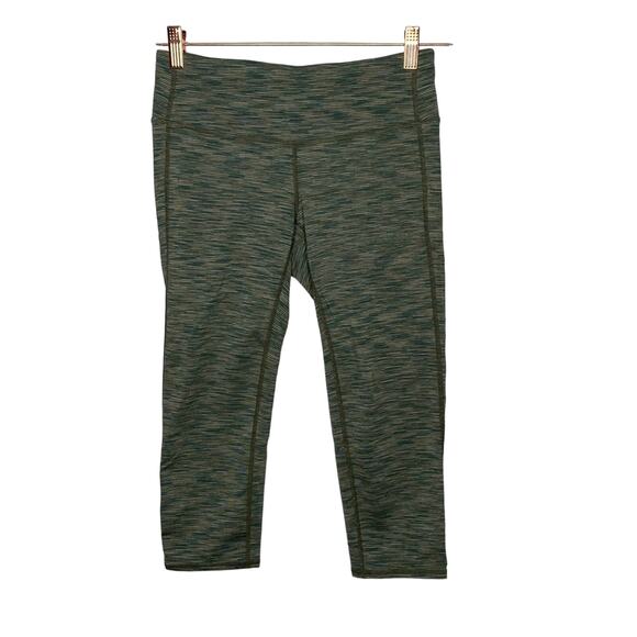 Athleta Green Chaturanga Cropped Legging Olive Green Compression Legging Small - Picture 2 of 5